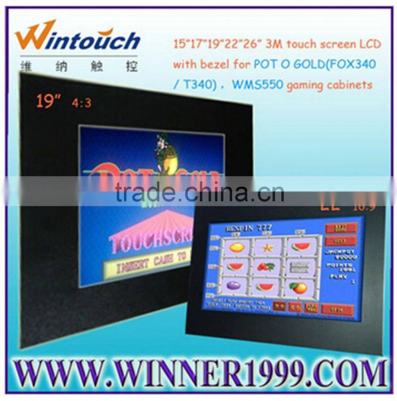19"open frame lcd touch screen monitor for gaming machine Touch screen monitor for casino gaming machine wintouch