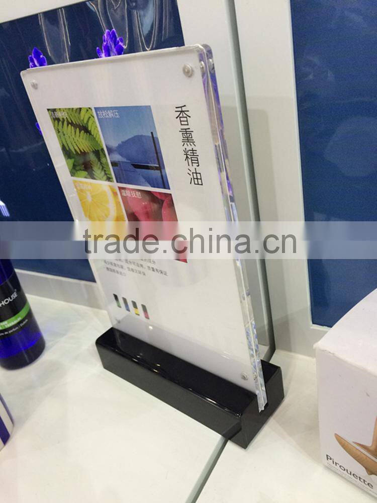 Custom size best selling products acrylic menu frame, a4 a5 Sign Holder