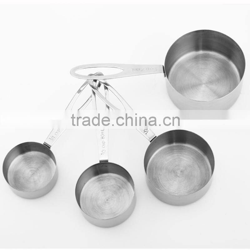 Hot sale passed FDA or LFGB stainless steel 4pc set measuring spoon set