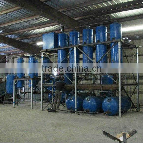 Engine oil distillation machine to diesel with high oil yield
