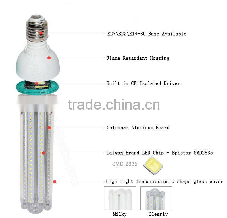 4U led corn light E27 B22 best price AC85-265v Energy saving led corn bulb light