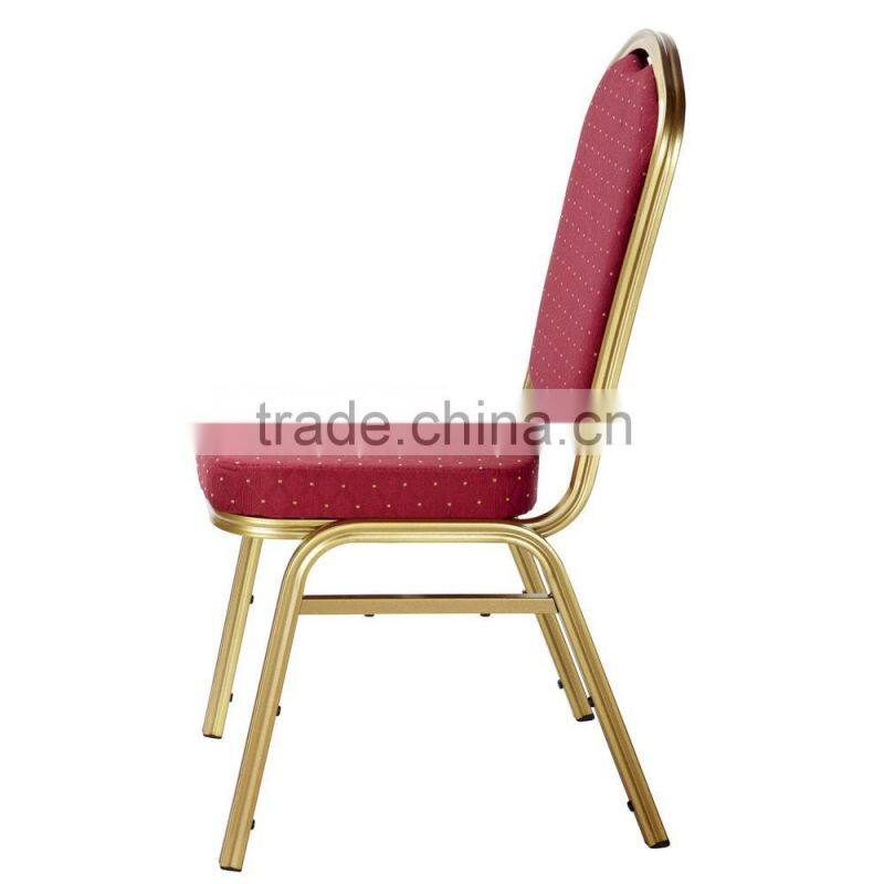 used hotel furniture cheap metal frame fabric banquet stacking chair for sale (YC601)