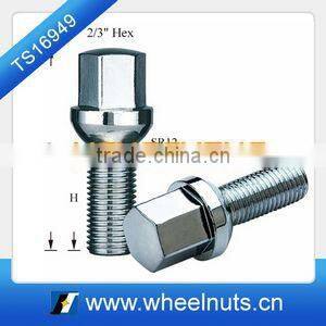 carbon steel 2/3'' hex spherical seat wheel bolt
