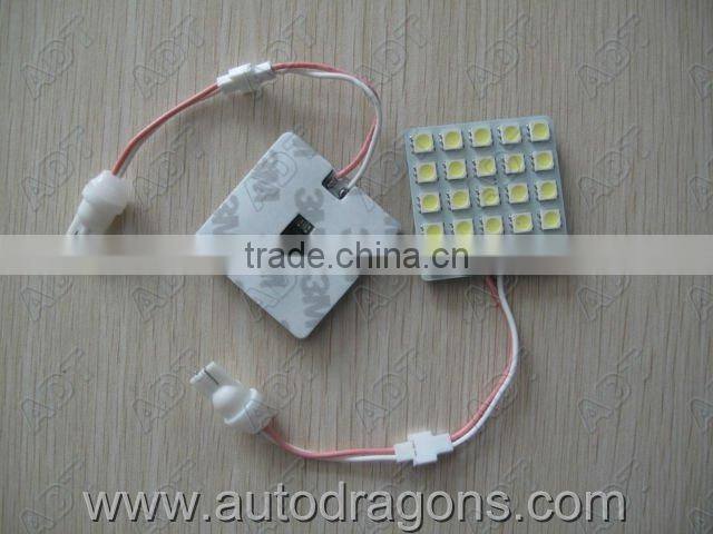 Panel White 25-5050 5*5 SMD LED Car Interior Dome Reading Light Bulbs Lamp