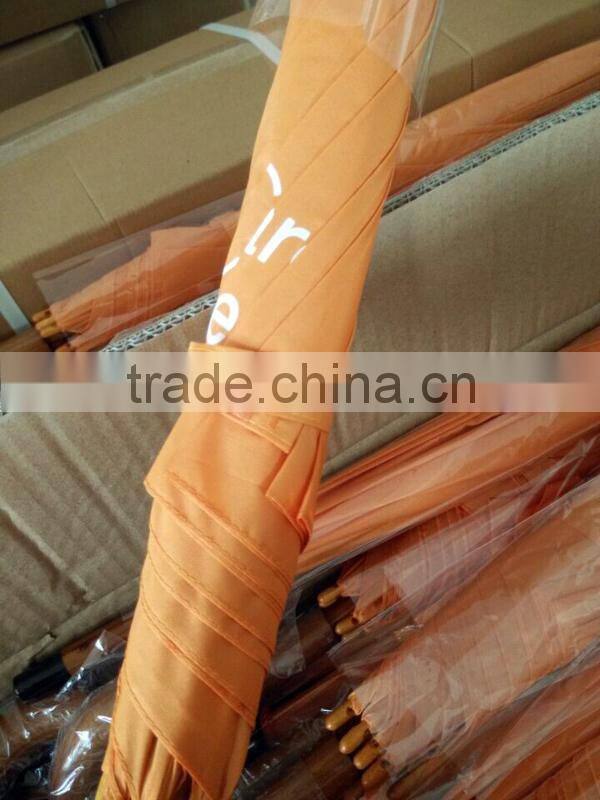 23"*8K Wooden Umbrella with Matching Pouch