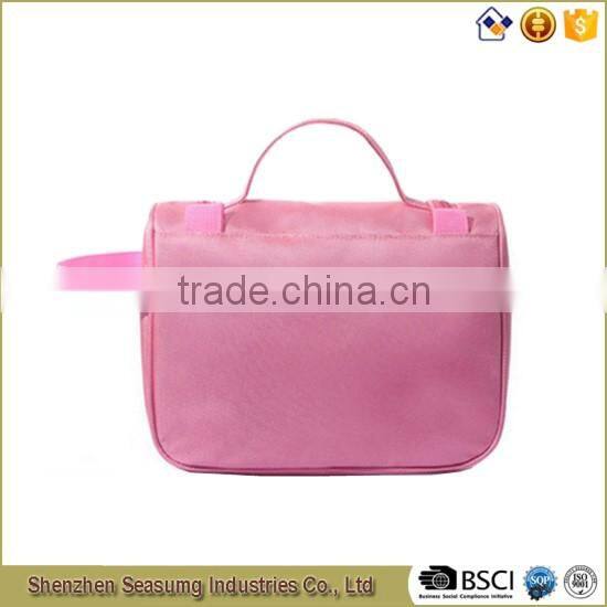 Classic Style Waterproof Polyester Travelling Wash Bag with Big Capacity