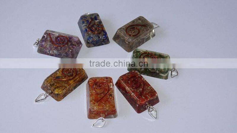 Agate Stone Om Heart Pendent : Wholesale Gemstone