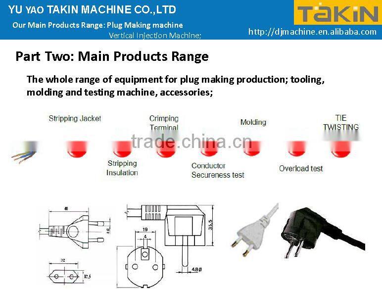 vertical injection machine to making plug socket from Takin factory