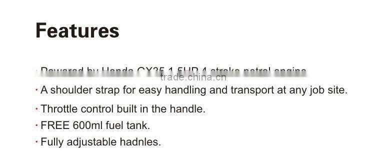 Petrol honda GX35 engine backpack handy hand held poker machine gasoline portable concrete vibrator