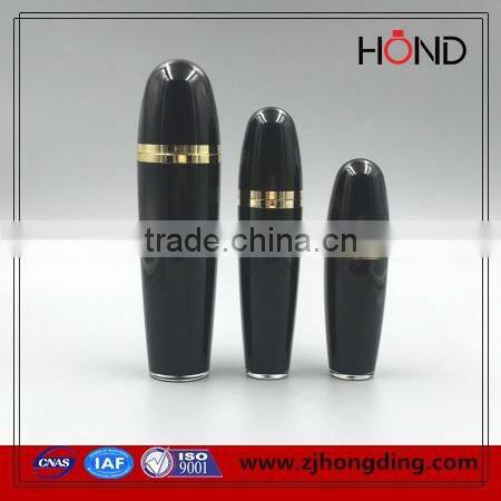 15g Round black compact powder case, double layer cosmetic compact powder box for solid perfume