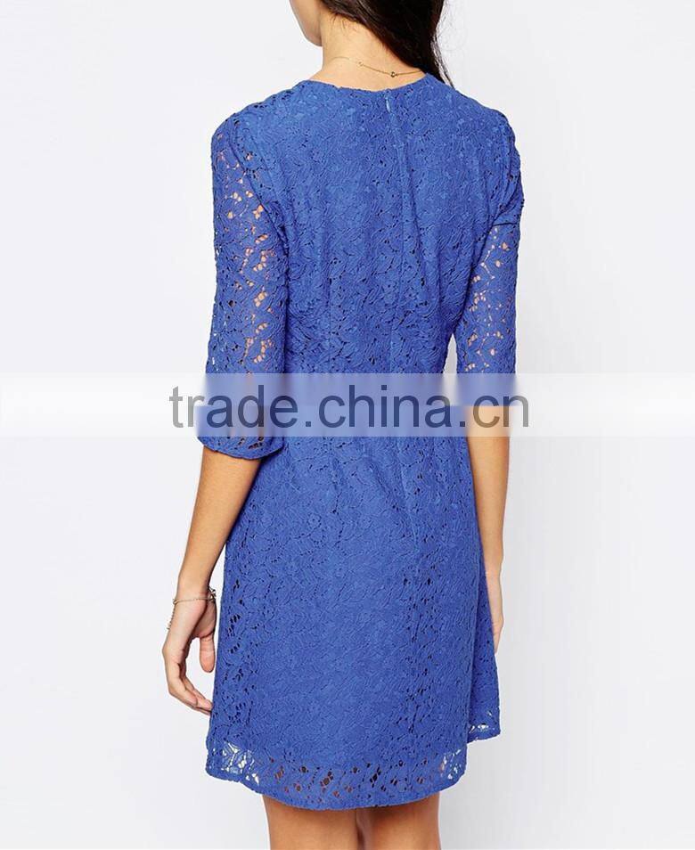 women's fashion designer one piece dress, latest dress designs for ladies blue colour dress