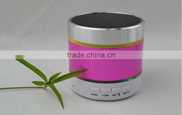 S09 Mini Portable Wireless Bluetooth 4.0 Speaker Speakers Hi Fi Music Player With Tree Rings of LED Light