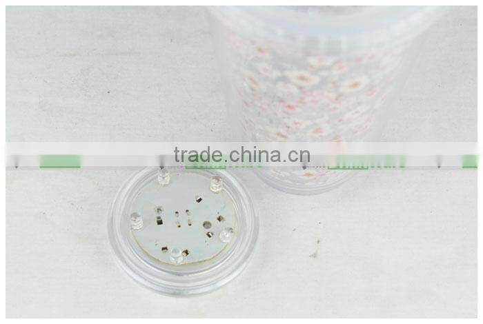 Double Walled Plastic Flashing LED Shot Ice Cup