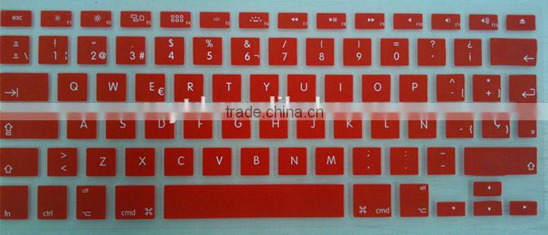 14color EU multilingual Silicone Keyboard protector Cover for laptop
