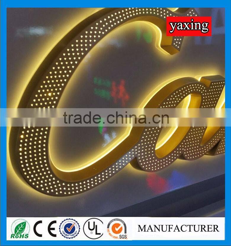 Waterproof outdoor advertising RGB led lighting backlit metal letter signs