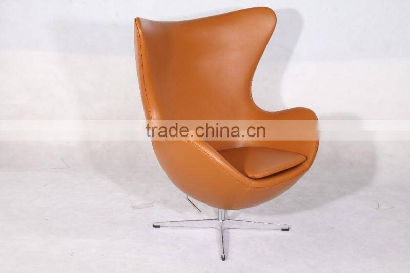 Yadea factory Arne Jacobsen inspired furniture red italian leather egg chair