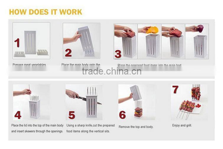 Brochette Express As Seen On TV Skewers Food Slicer BBQ Grill Shish Kabab Maker