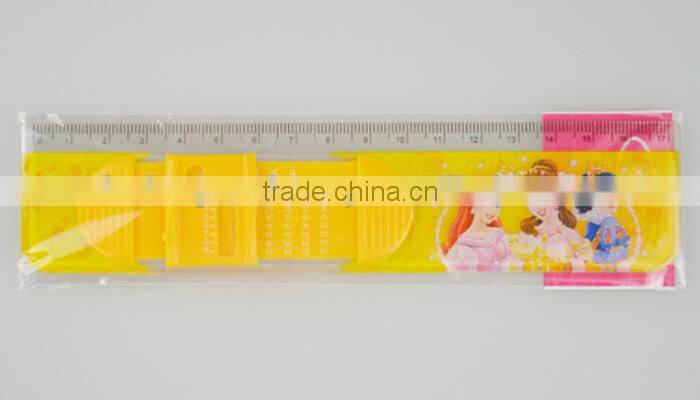 sliding ruler, plastic ruler triangle protractor set