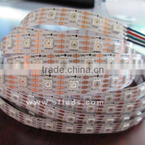 DC5v waterproof addressable led strip light apa102 warm white cold white 144led