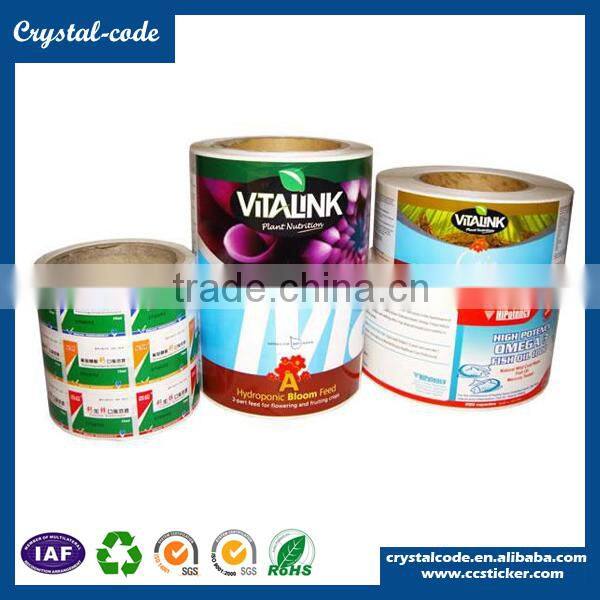 Custom transparent honey glass bottle food label sticker