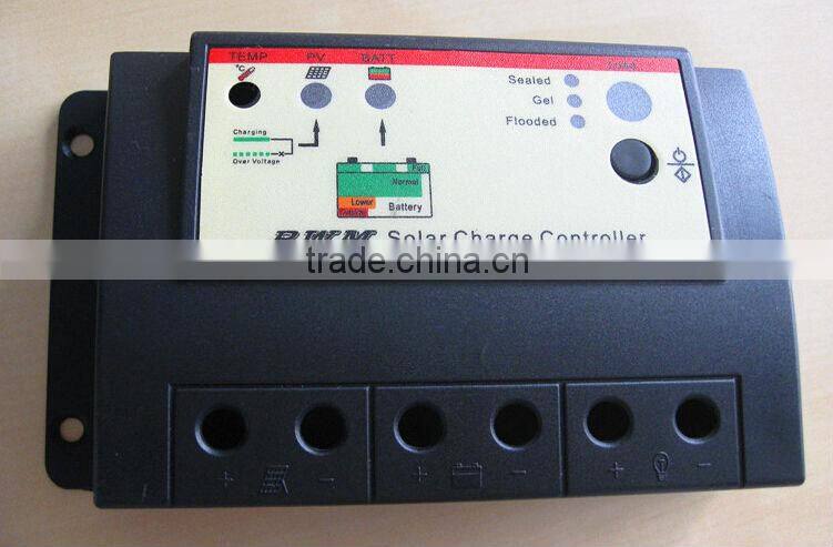 PWM solar charge controller 10-20A 24v 48v pwm solar panel charge controller 12v 10a