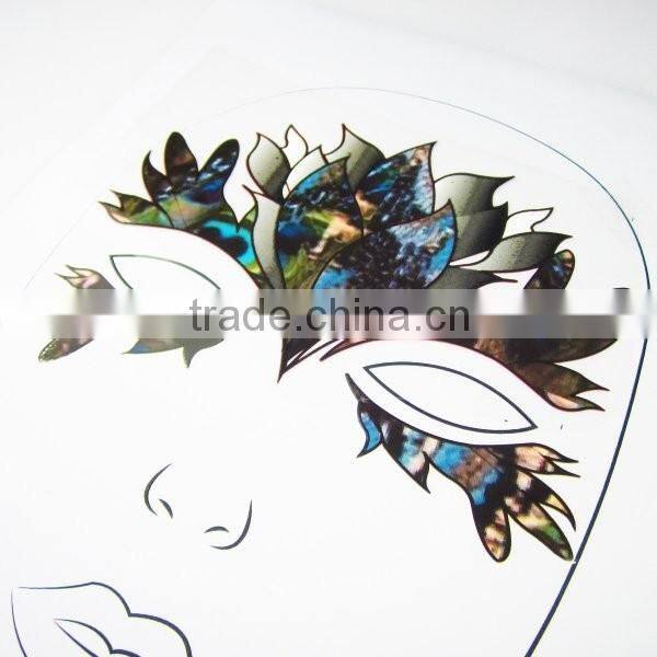 Custom party tribe game face sticker makeup face tattoo sticker factory