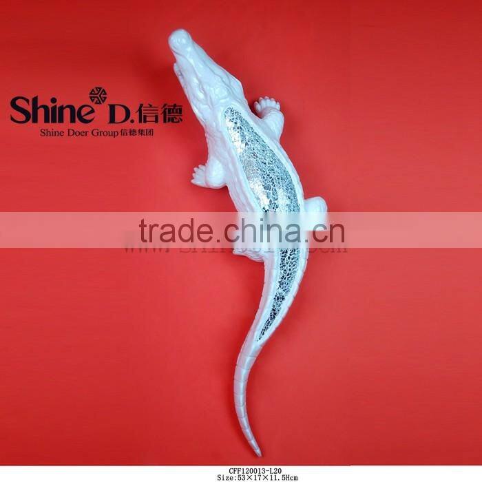 Life size crocodile Display crocodile Wall mount unique products with glass mosaic
