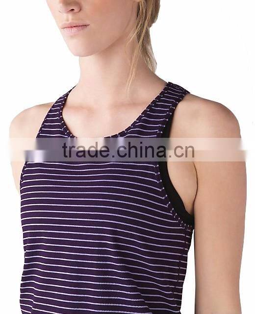 Ramax Custom Women Curved Hem Yoga Gym Tank Tops For Open Back Dress