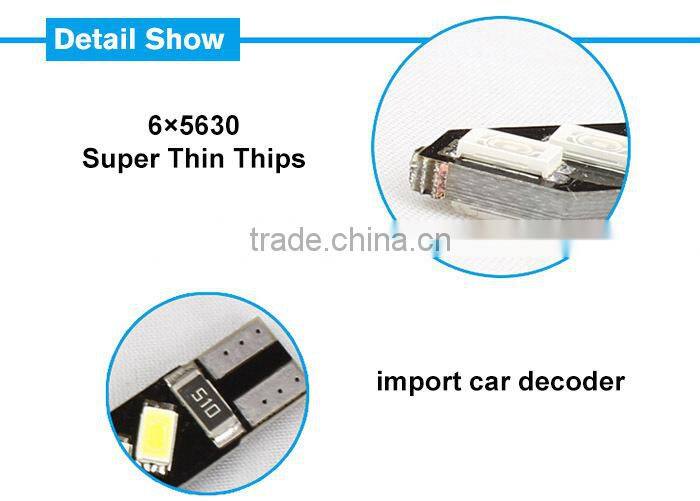 2014 Canbus T10 Car Turnal Light 5630 6 SMD DC12V
