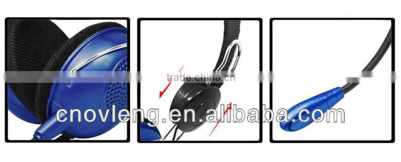 OEM Red Computer headphone with mic and online control