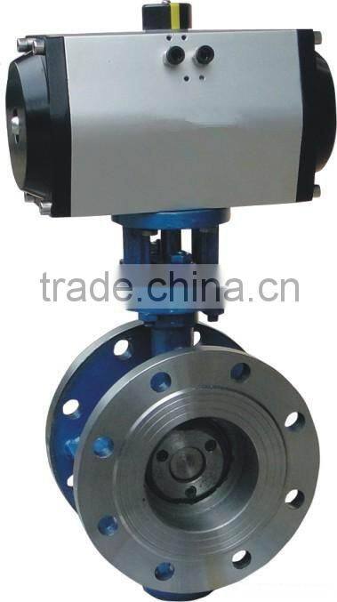 cast steel Pneumatic air butterfly valve China supplier