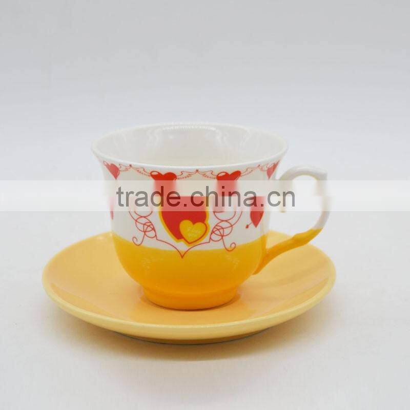 Ceramic mug and saucer tea cup coffee cup for homeuse