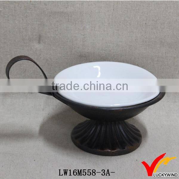 vintage ceramics metal candle tea light holders votive