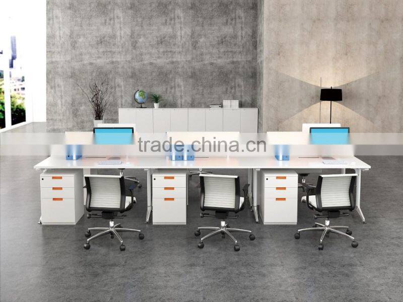 Latest stlylish office table design office partition double side computer table for 2 person