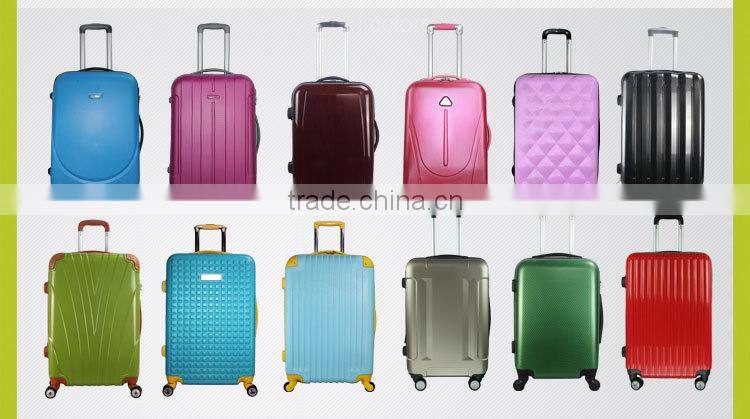2016 Newest Bright color hard shell spinner abs travel Luggage factory