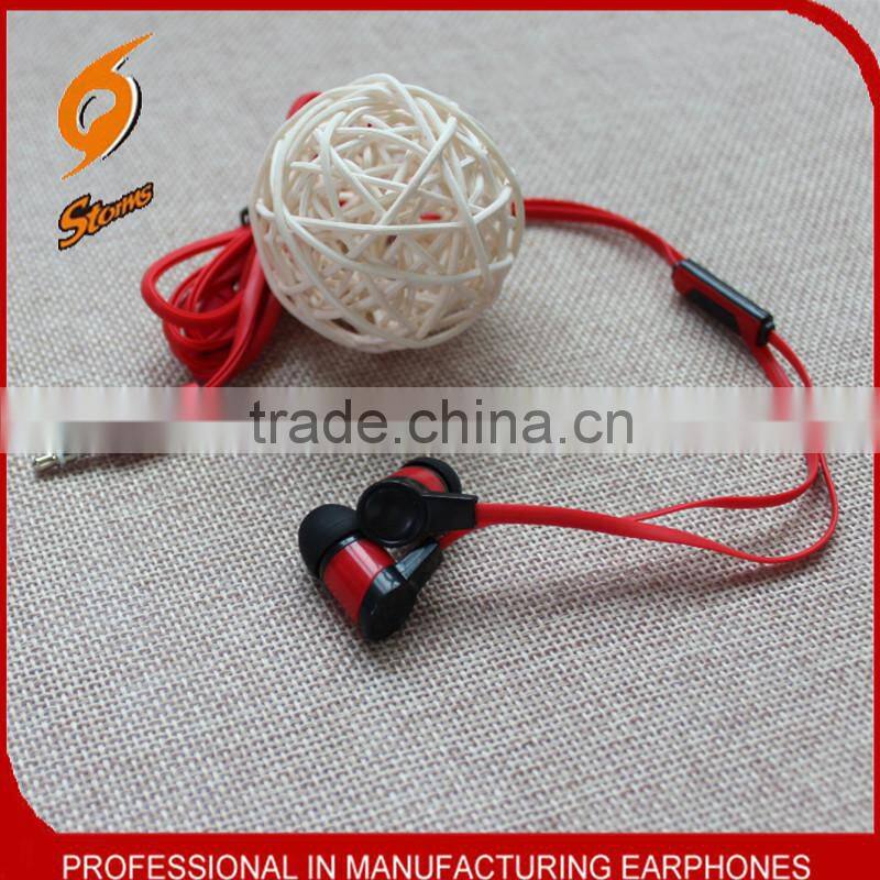 Colorful Earphones For Mobile,Flat Cable Earphone.
