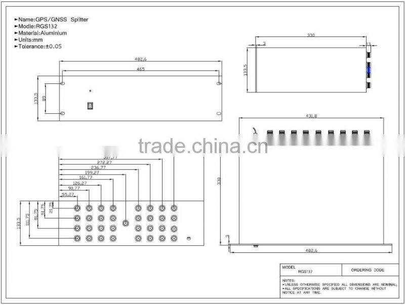 32 way beidou power splitter GPS splitters