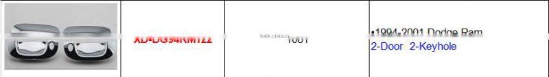 DOOR HANDLE COVER AND DOOR HANDLE BOWL FOR DODGE RAM 2009-2012 RAM 1500 2010-2012 RAM 2500 3500 4 DOOR 2 KEYHOLE