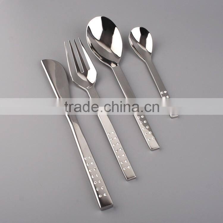 Chinese restaurant tableware, titanium cutlery, claytan dinnerware for restaurant