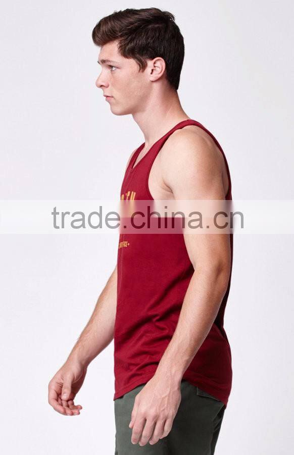 Daijun OEM summer men's red and yellow fashion 100 cotton tank top