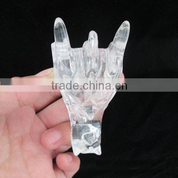 Natural Rock Quartz Clear Crystal Dragon Skull from China
