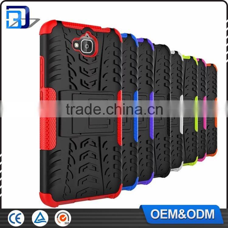 Low Price China Mobile Phone TPU + PC Hard Back Cover Hybrid Case For Huawei Honor Enjoy 5/ Holly 2 Plus Armor Kickstand Case