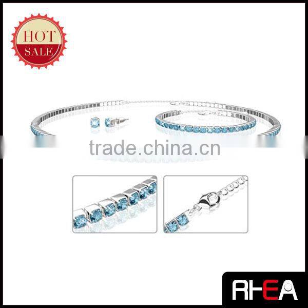 5 wholesale Best Selling Wedding Crystal Necklace Jewelry set