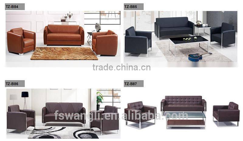 Diamond style reddish brown modern leisure sofa set