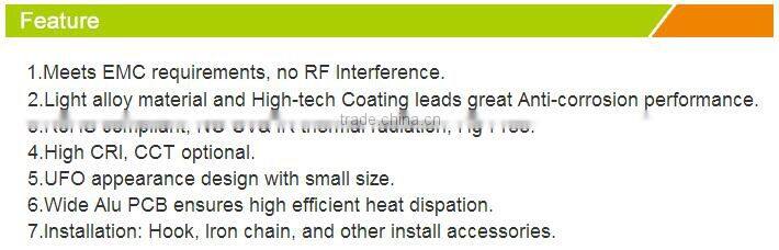 5 years warranty ENEC/UL/DLC Certificate UFO High Bay Light