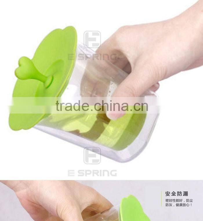 Creative candy-colored lids food grade silicone lid seal leak-proof lid multi-use non-toxic glass lid