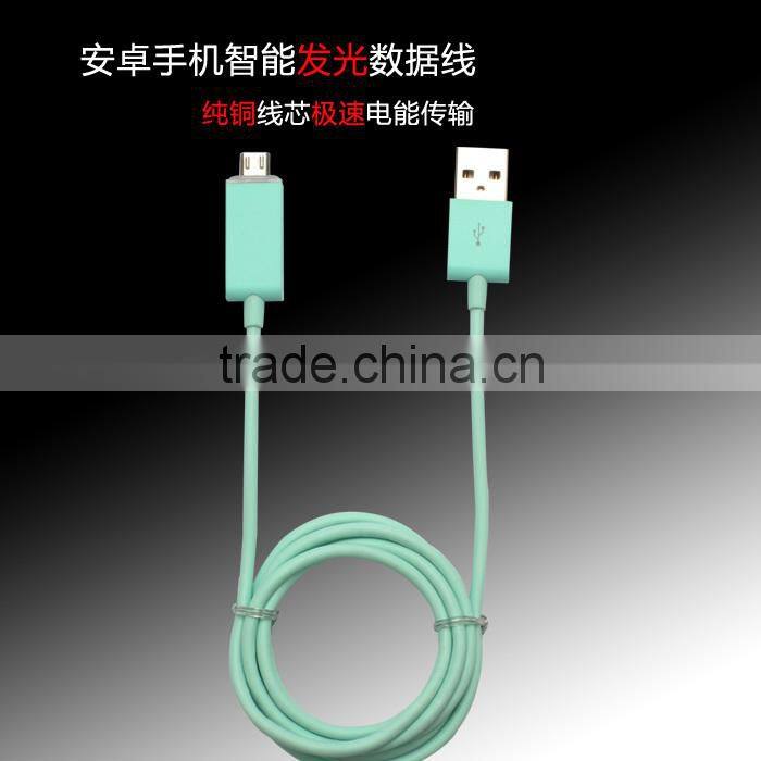 wholesale universal colorful fast charging micro usb led data cable for Samsung/HUAWEI/XIAOMI