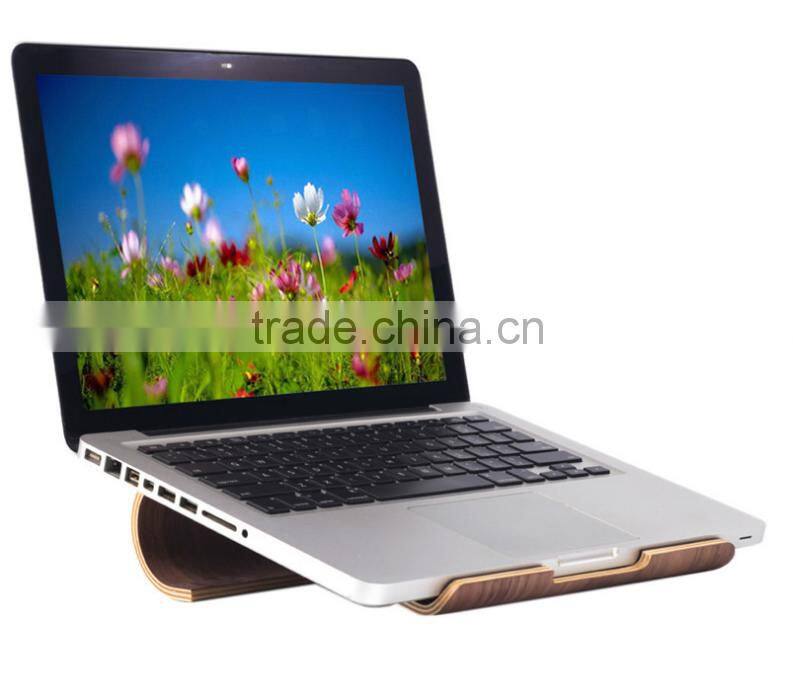 Hot selling laptop wood holder for macbook, tablet wood stand holder