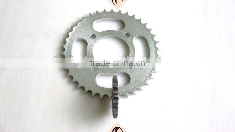 ZHEJIANG CHINA 1045 STEEL 40MN 428/114L-40T/14T motor chain and sprocket per set bajaj pular fine blanking sprocket