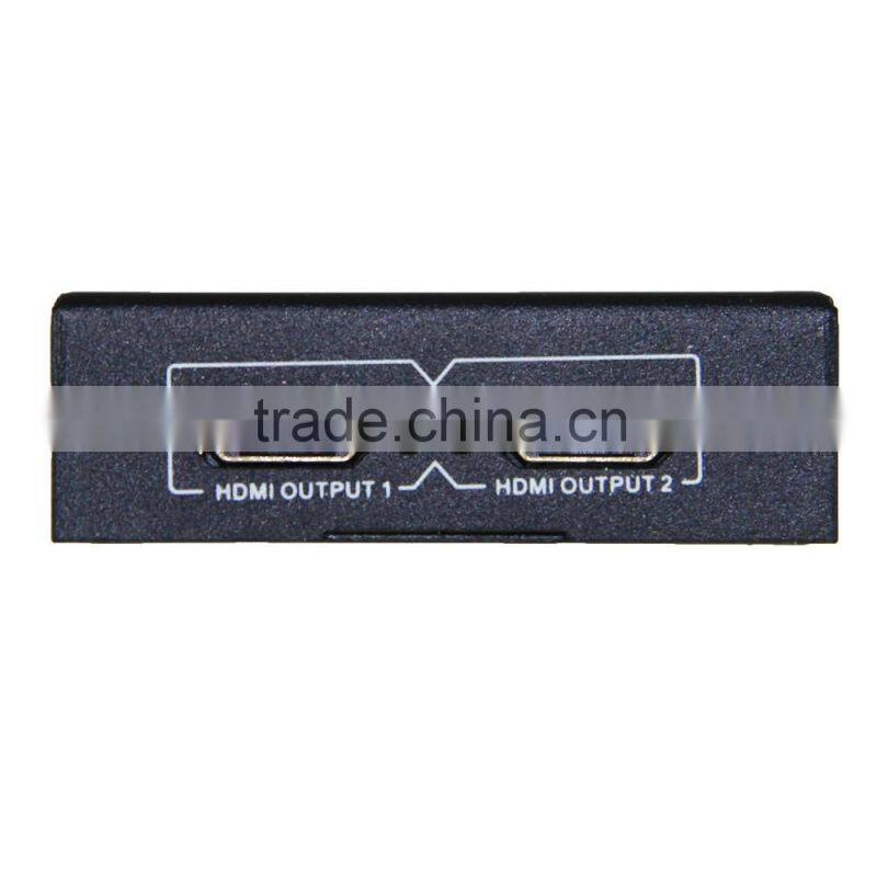 Hot product 1x2HD Splitter 1 in 2 Out 3 Ports Splitter Distributor Converter (O4way HD splitter 1.4 for HDTV support 4k*2k